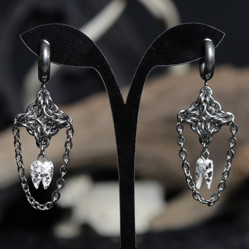 Byzantine Star Tooth Earrings